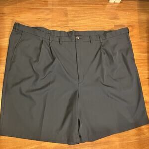 Cool 18 Pro Shorts Mens Size 60‎ Navy Blue Pleated Expandable Waist 9.5” Comfort